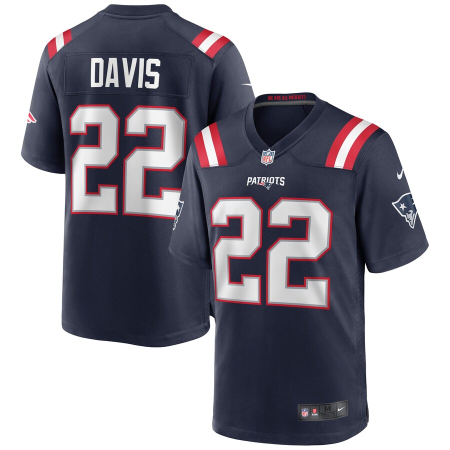 New England Patriots Cody Davis Game Navy Football Jersey product image