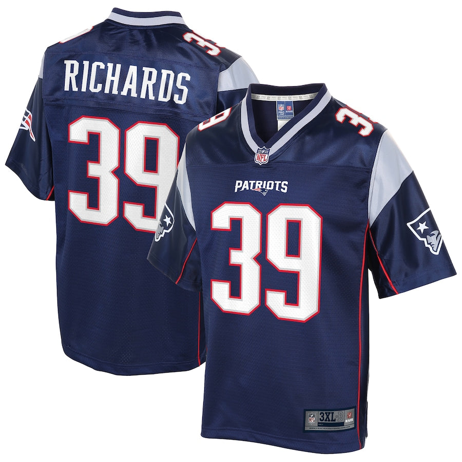 New England Patriots Jordan Richards Pro Line Big & Tall Navy Football Jersey product image