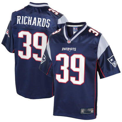 New England Patriots Jordan Richards Pro Line Big & Tall Navy Football Jersey product image