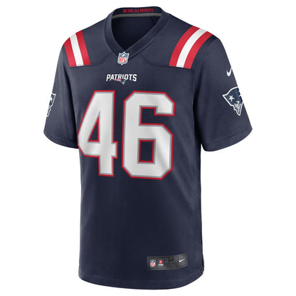 New England Patriots Cassh Maluia Team Game Navy Football Jersey product image