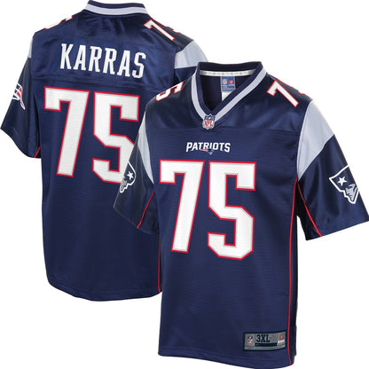 New England Patriots Ted Karras Pro Line Big & Tall Navy Football Jersey product image