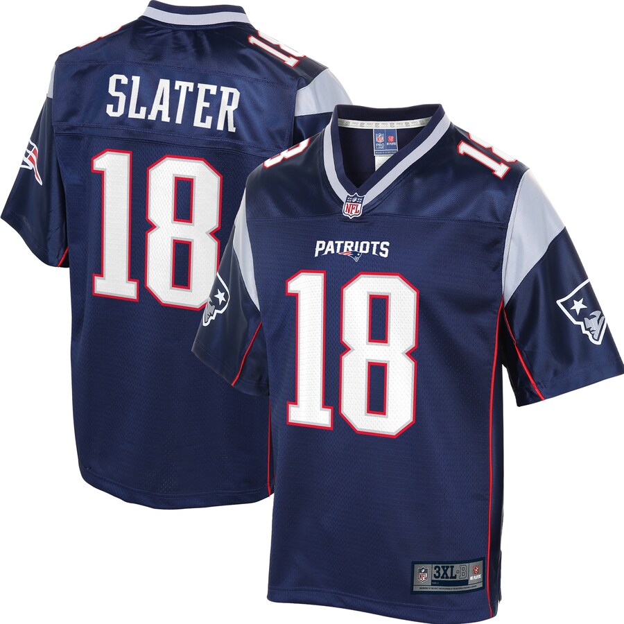 New England Patriots Matthew Slater Pro Line Big & Tall Navy Football Jersey product image