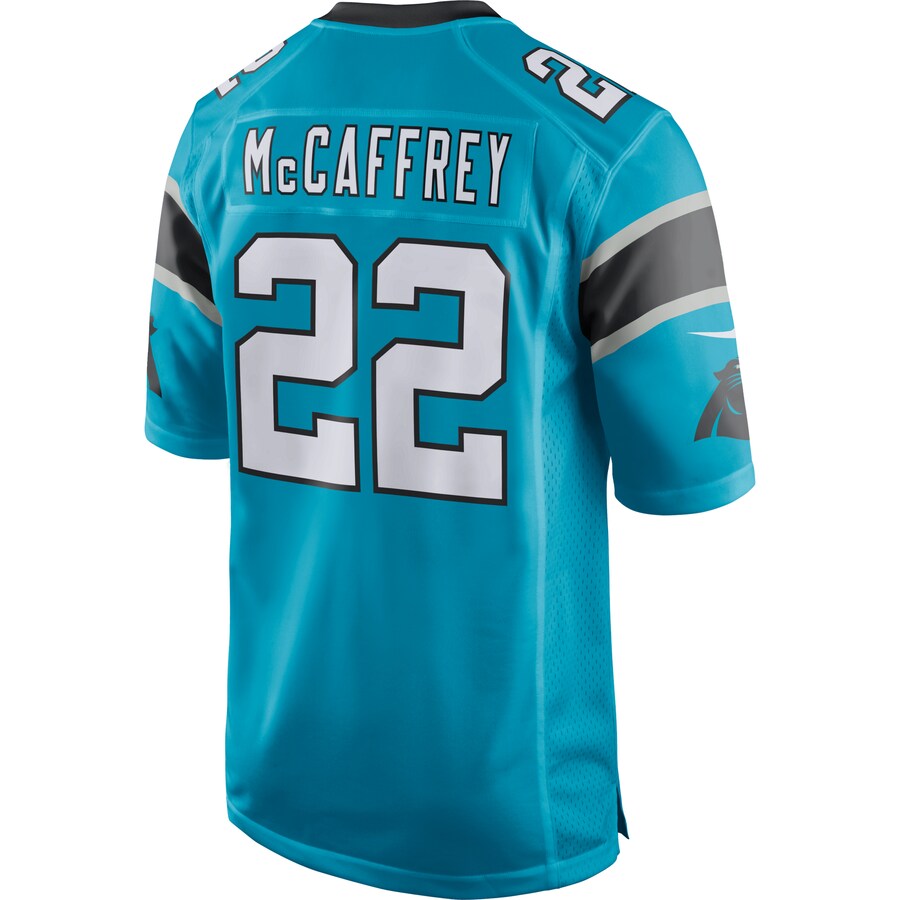 Carolina Panthers Christian Mccaffrey Game Blue Football Jersey product image