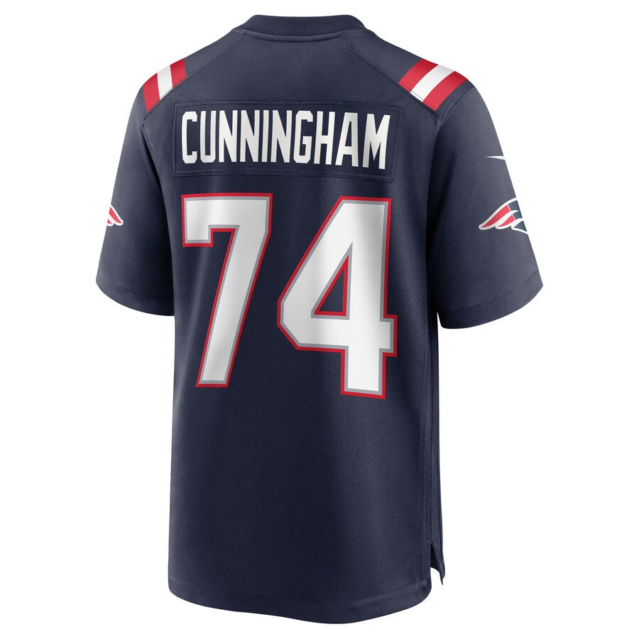 New England Patriots Korey Cunningham Game Navy Football Jersey product image