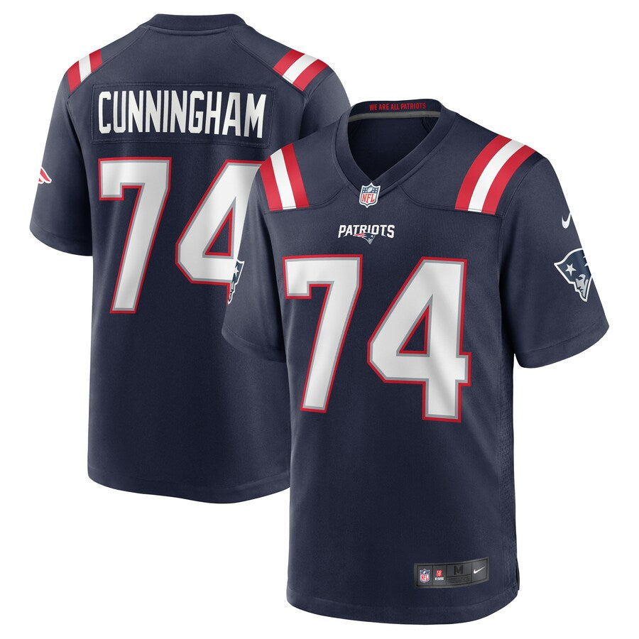 New England Patriots Korey Cunningham Game Navy Football Jersey product image