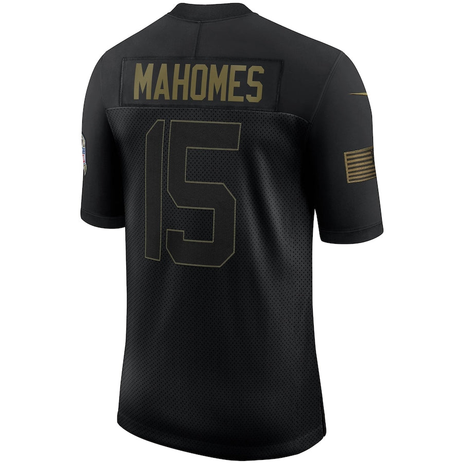 Kansas City Chiefs Patrick Mahomes Limited Salute To Service Black Football Jersey product image