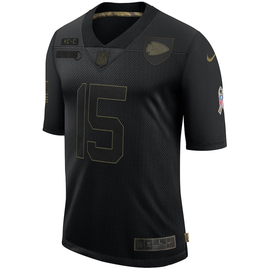 Kansas City Chiefs Patrick Mahomes Limited Salute To Service Black Football Jersey product image