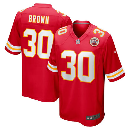 Kansas City Chiefs Alex Brown Game Brown Football Jersey product image