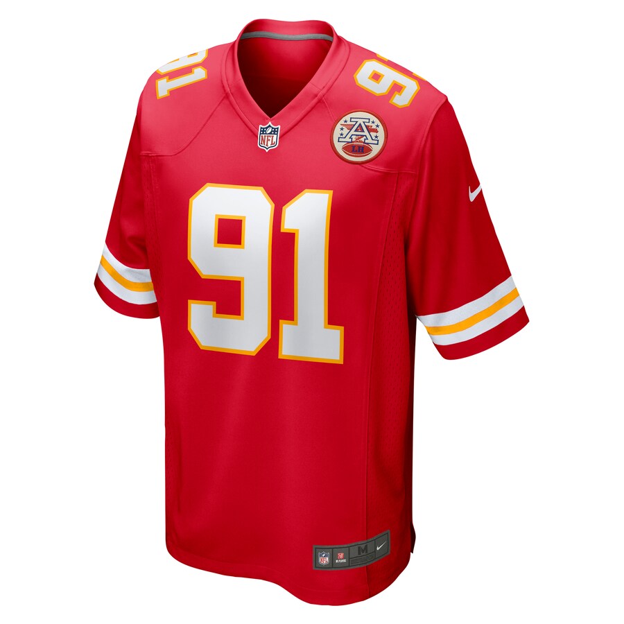Kansas City Chiefs Derrick Nnadi Game Red Football Jersey product image