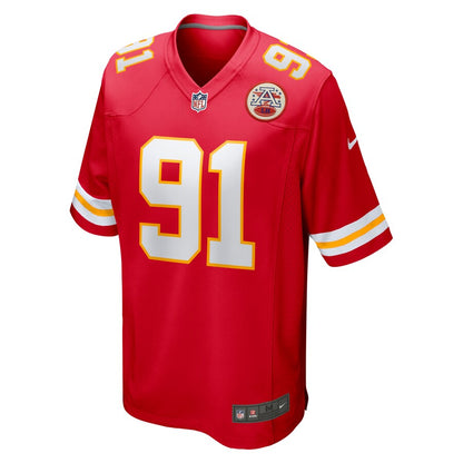 Kansas City Chiefs Derrick Nnadi Game Red Football Jersey product image