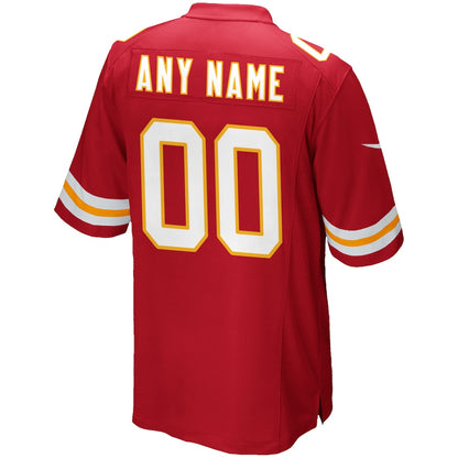 Kansas City Chiefs Red Custom Game Red Football Jersey product image