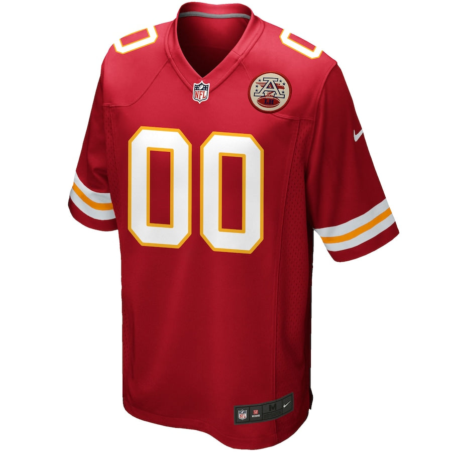Kansas City Chiefs Red Custom Game Red Football Jersey product image