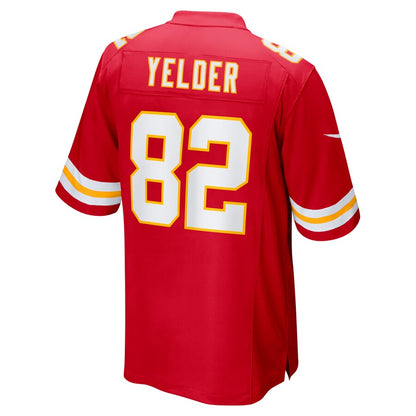 Kansas City Chiefs Deon Yelder Game Red Football Jersey product image