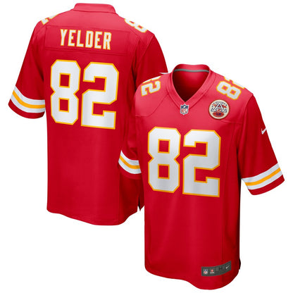 Kansas City Chiefs Deon Yelder Game Red Football Jersey product image