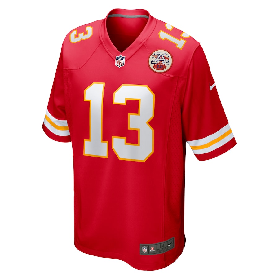 Kansas City Chiefs Byron Pringle Game Red Football Jersey product image