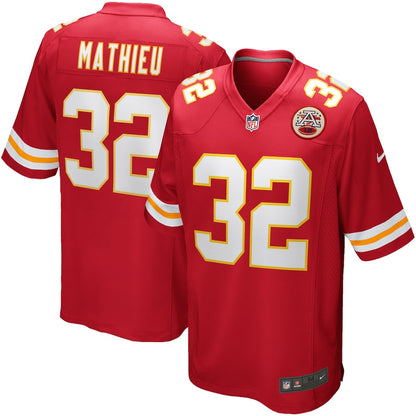 Kansas City Chiefs Tyrann Mathieu Game Red Football Jersey product image
