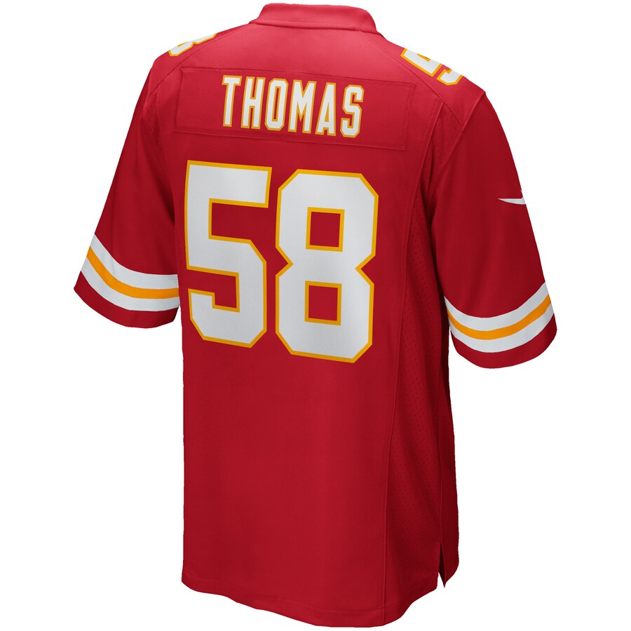 Kansas City Chiefs Derrick Thomas Game Red Football Jersey product image