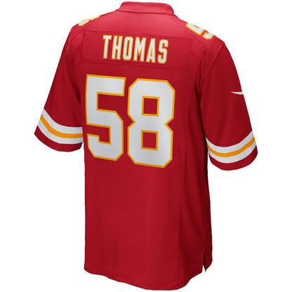 Kansas City Chiefs Derrick Thomas Game Red Football Jersey product image