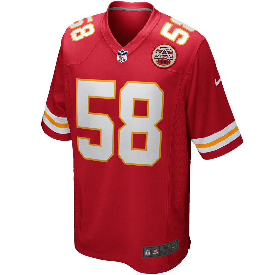 Kansas City Chiefs Derrick Thomas Game Red Football Jersey product image