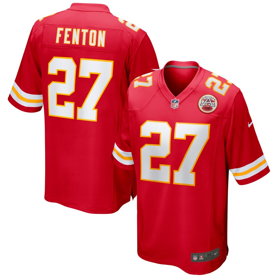 Kansas City Chiefs Rashad Fenton Game Red Football Jersey product image