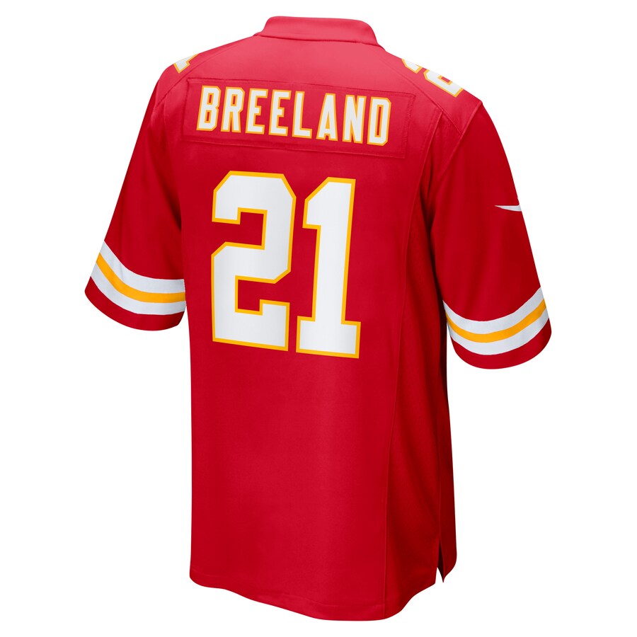 Kansas City Chiefs Bashaud Breeland Game Red Football Jersey product image