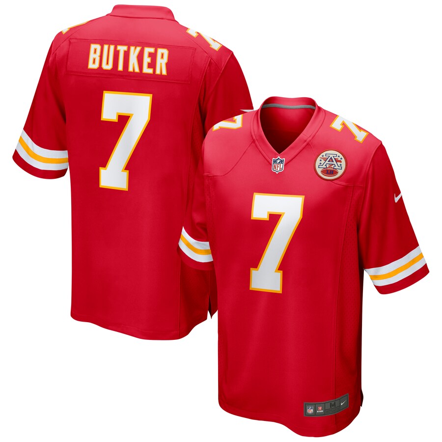 Kansas City Chiefs Harrison Butker Game Red Football Jersey product image