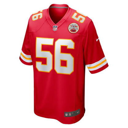 Kansas City Chiefs Ben Niemann Game Red Football Jersey product image