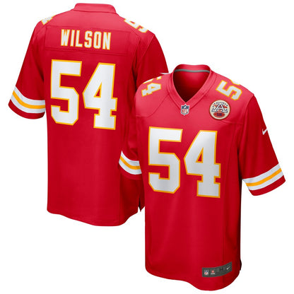 Kansas City Chiefs Damien Wilson Game Red Football Jersey product image