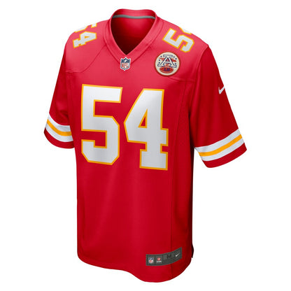 Kansas City Chiefs Damien Wilson Game Red Football Jersey product image