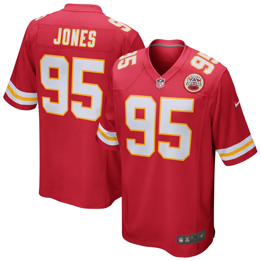Kansas City Chiefs Chris Jones Game Red Football Jersey product image
