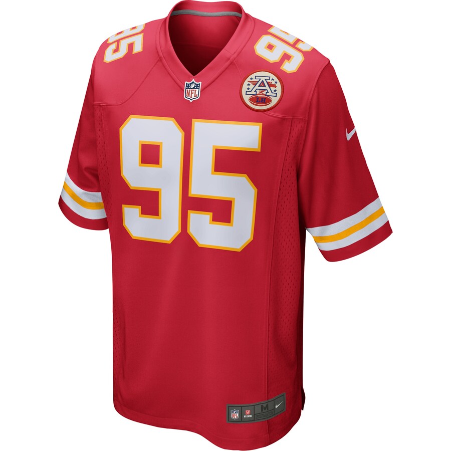 Kansas City Chiefs Chris Jones Game Red Football Jersey product image