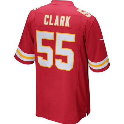 Kansas City Chiefs Frank Clark Game Red Football Jersey product image