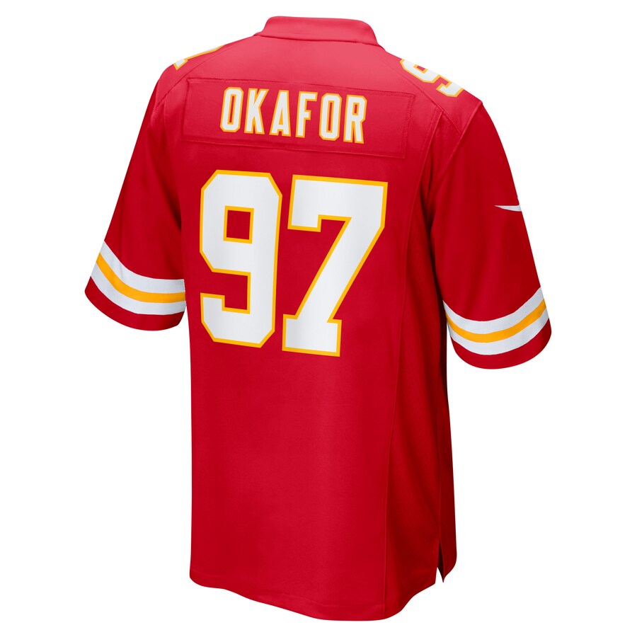 Kansas City Chiefs Alex Okafor Game Red Football Jersey product image