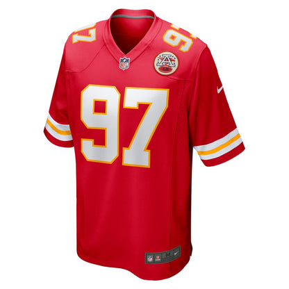 Kansas City Chiefs Alex Okafor Game Red Football Jersey product image