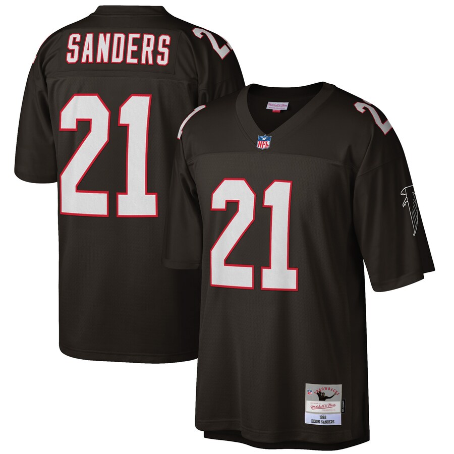 Atlanta Falcons Deion Sanders 1992 Big & Tall Black Football Jersey product image