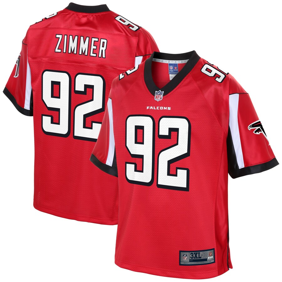 Atlanta Falcons Justin Zimmer Pro Line Big & Tall Red Football Jersey product image