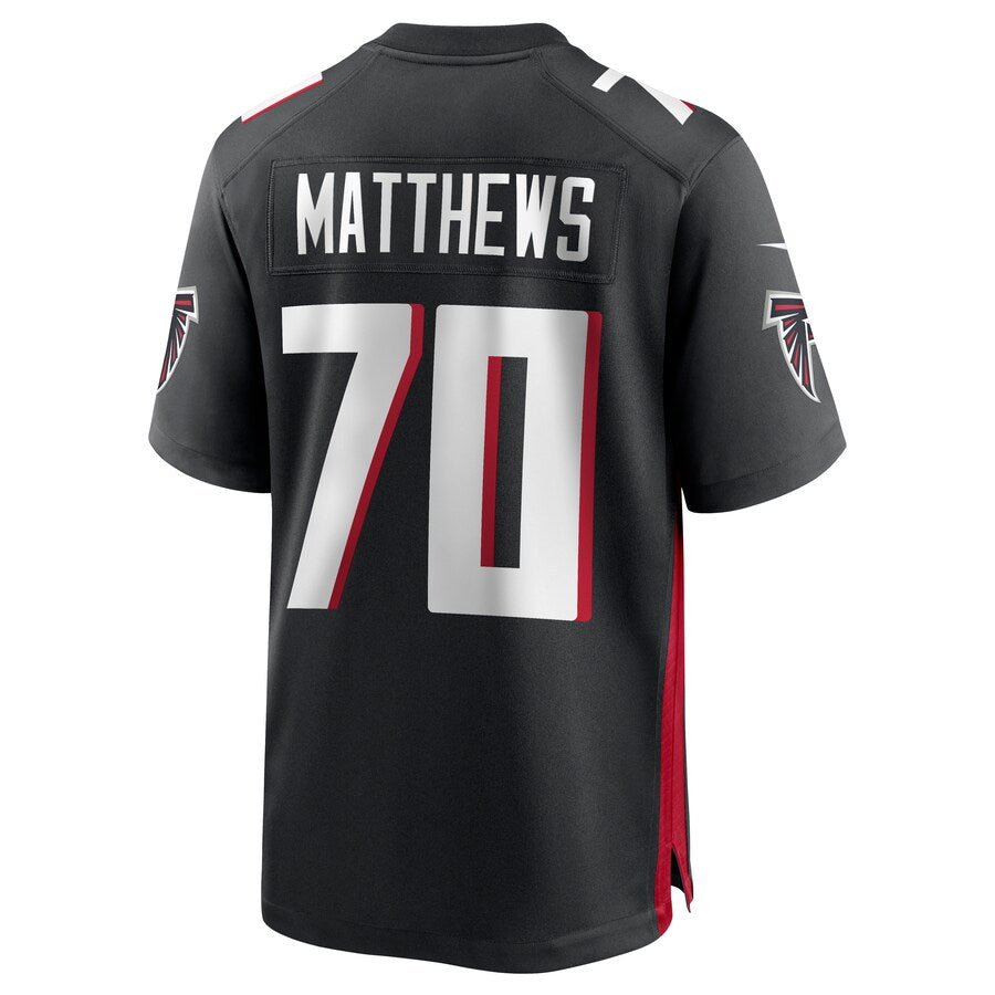 Atlanta Falcons Jake Matthews Game Black Football Jersey product image