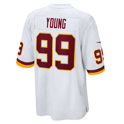 Washington Football Team Chase Young White Game Jersey rtj football 4601