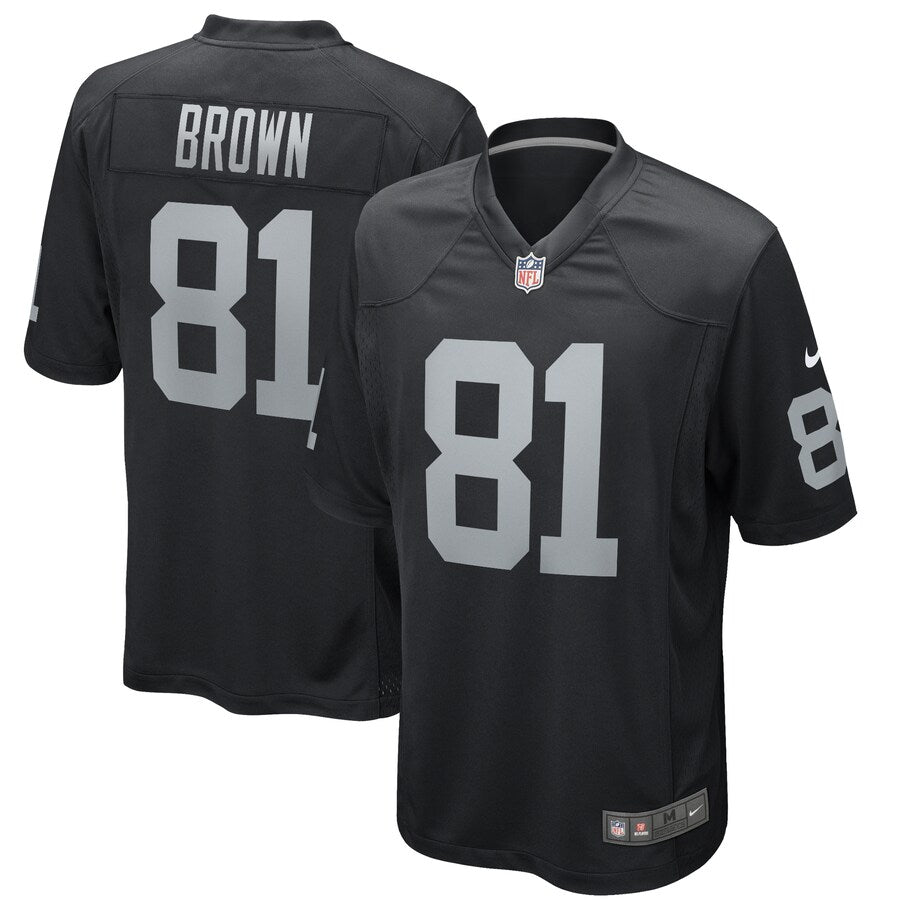 Las Vegas Raiders Tim Brown Game Black Football Jersey product image