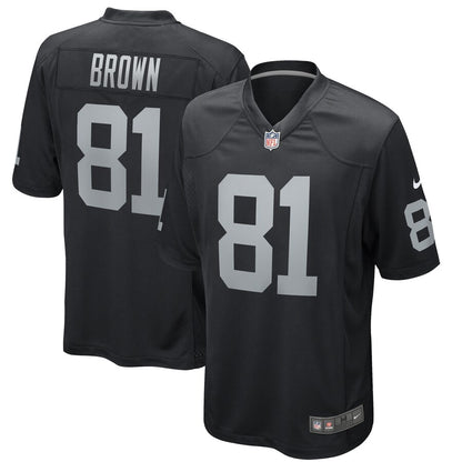 Las Vegas Raiders Tim Brown Game Black Football Jersey product image