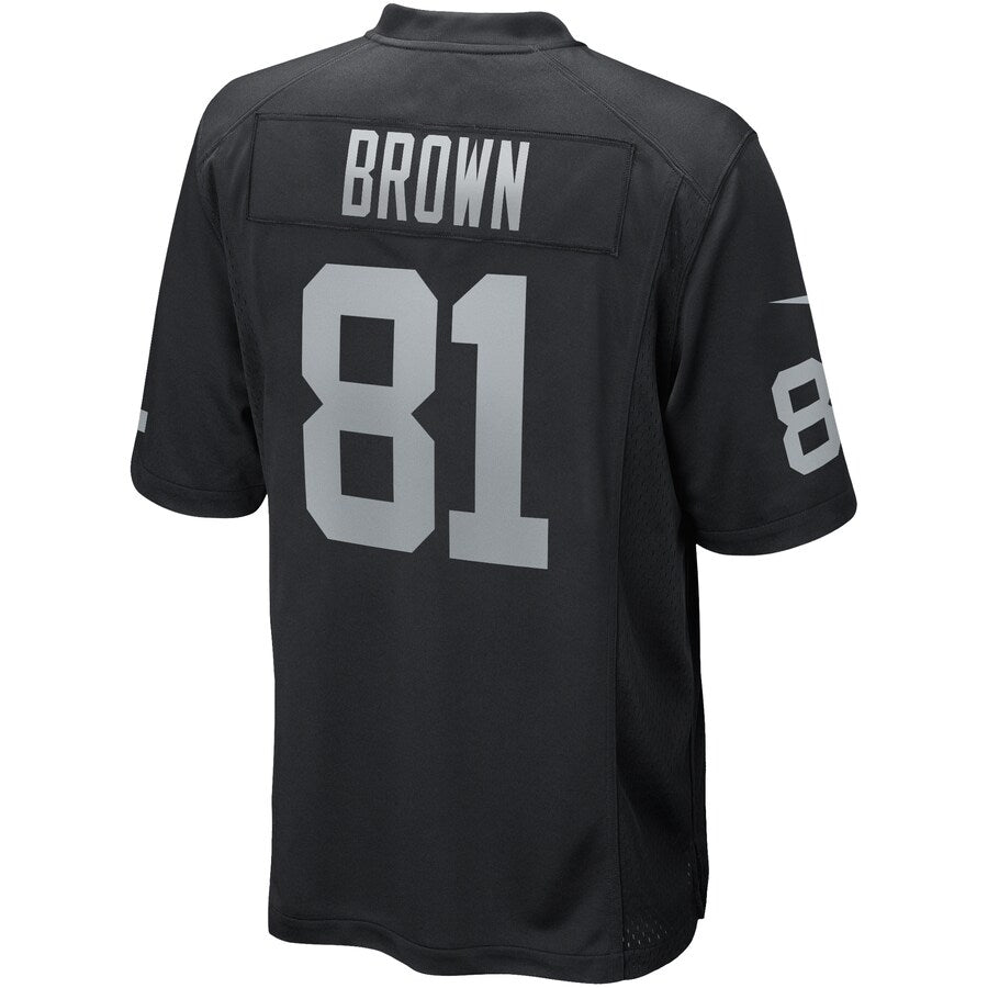 Las Vegas Raiders Tim Brown Game Black Football Jersey product image