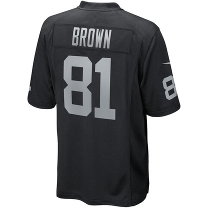 Las Vegas Raiders Tim Brown Game Black Football Jersey product image
