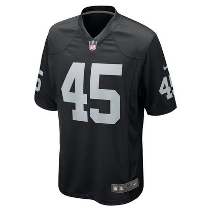 Las Vegas Raiders Alec Ingold Game Black Football Jersey product image