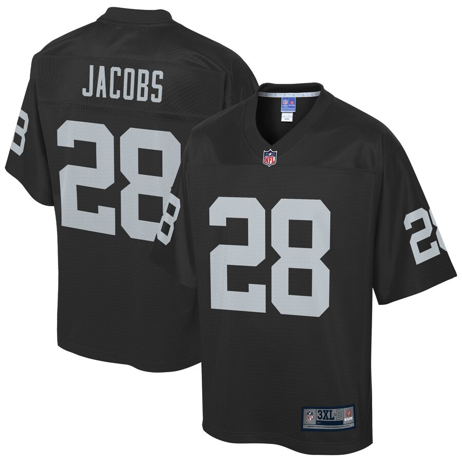 Las Vegas Raiders Josh Jacobs Pro Line Big & Tall Black Football Jersey product image