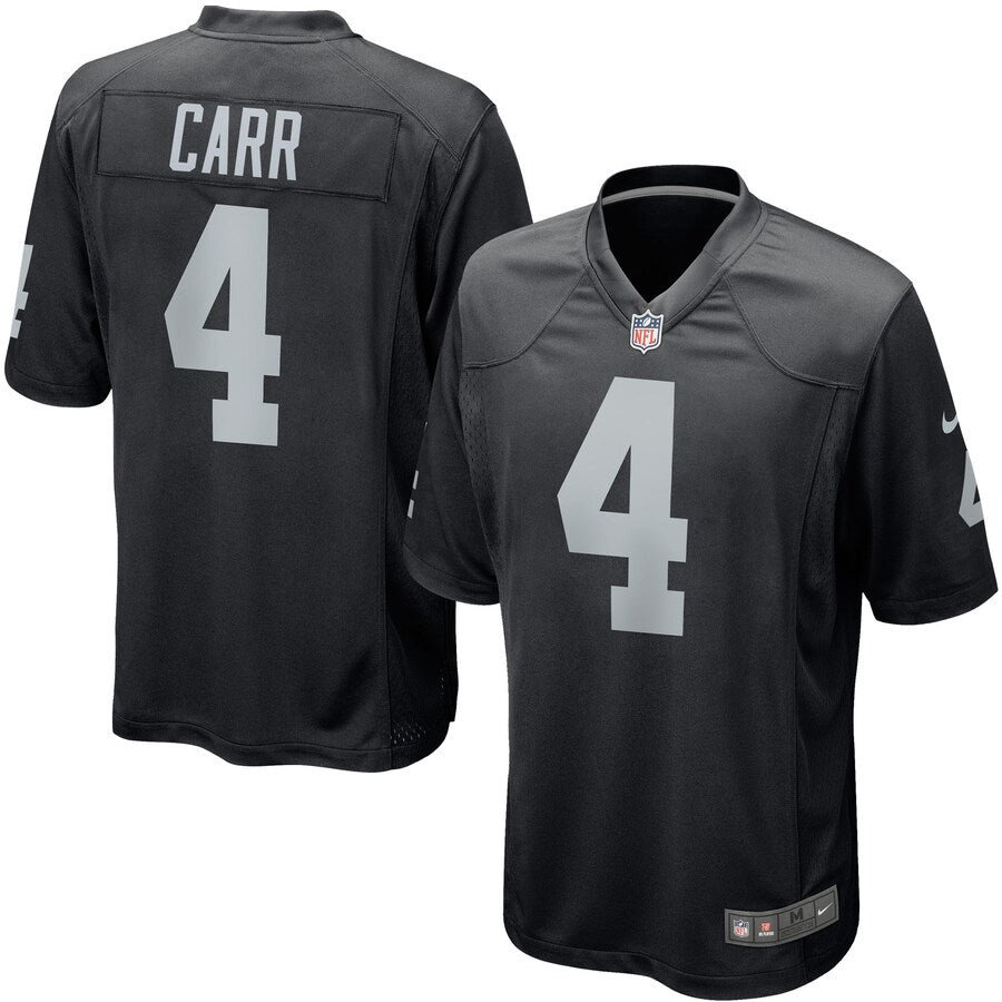 Las Vegas Raiders Derek Carr Game Black Football Jersey product image