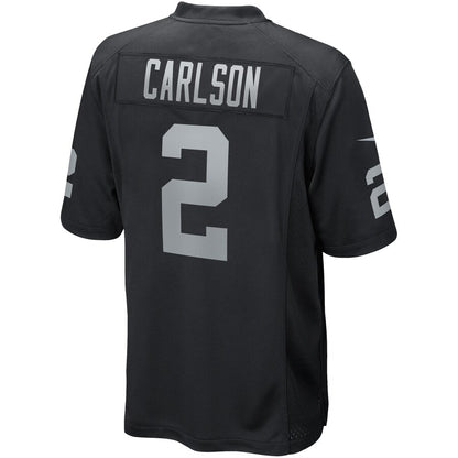 Las Vegas Raiders Daniel Carlson Game Black Football Jersey product image