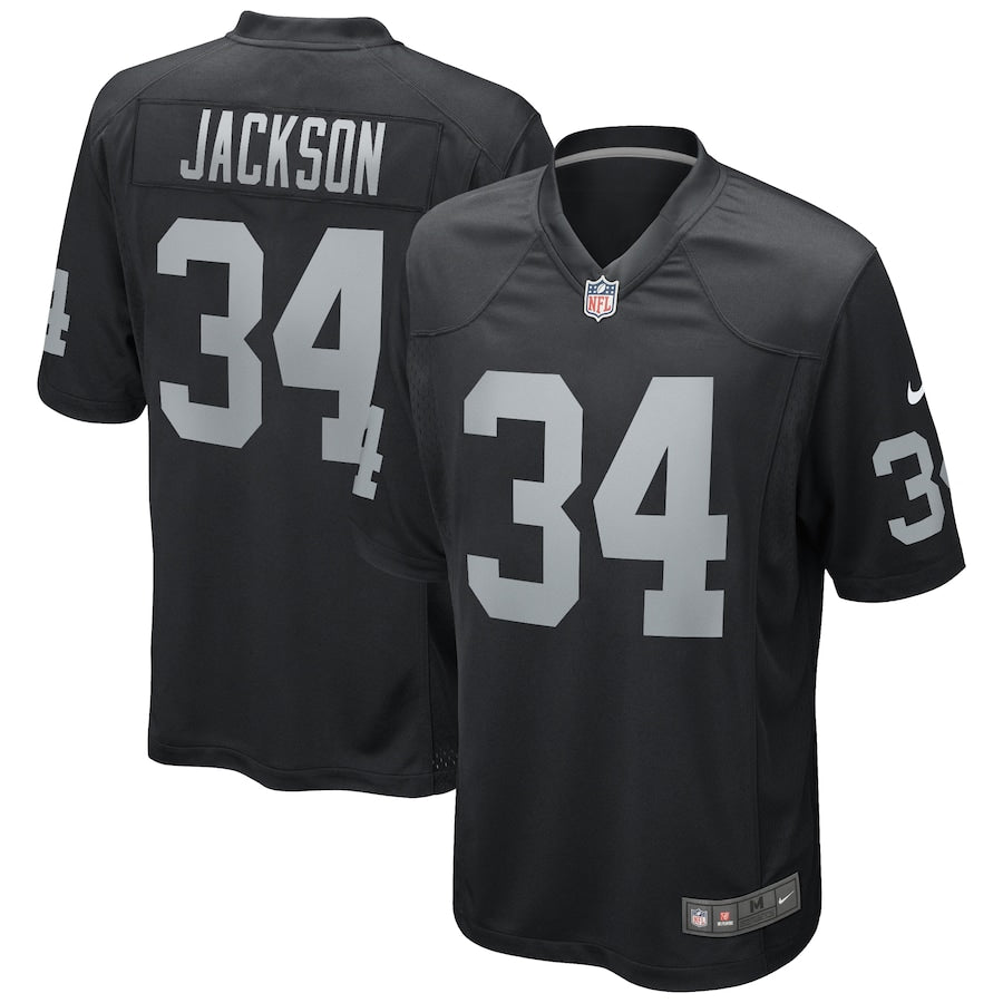 Las Vegas Raiders Bo Jackson Game Black Football Jersey product image