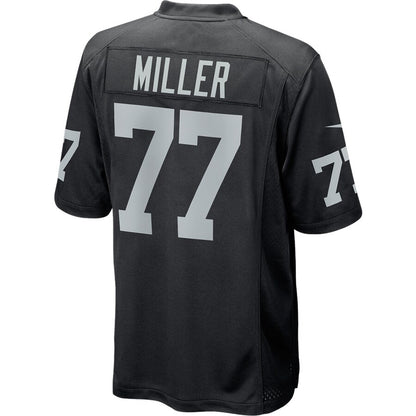 Las Vegas Raiders Kolton Miller Game Black Football Jersey product image
