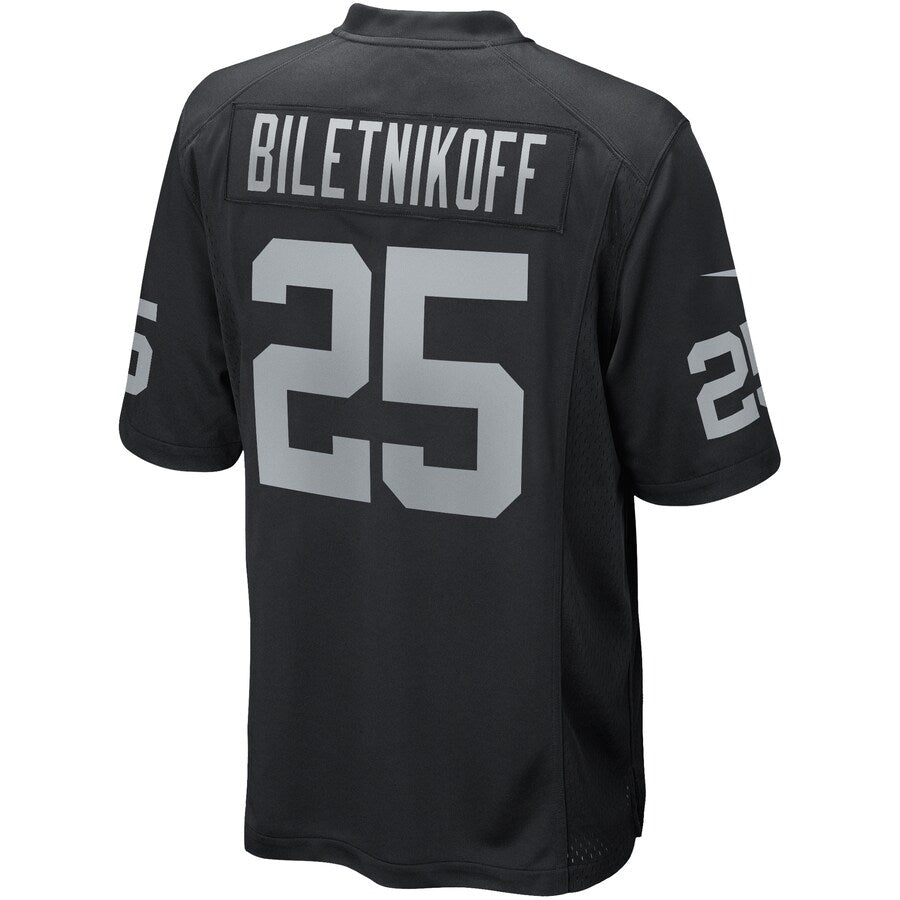 Las Vegas Raiders Fred Biletnikoff Game Black Football Jersey product image