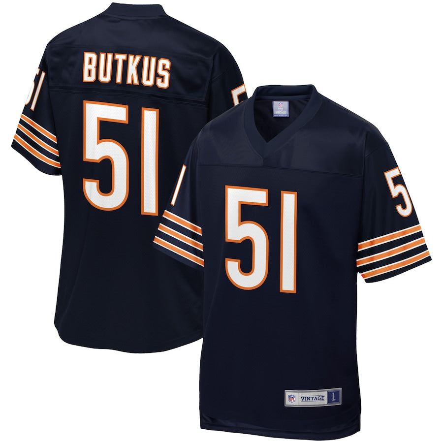 Chicago Bears Dick Butkus Pro Line Navy Football Jersey product image